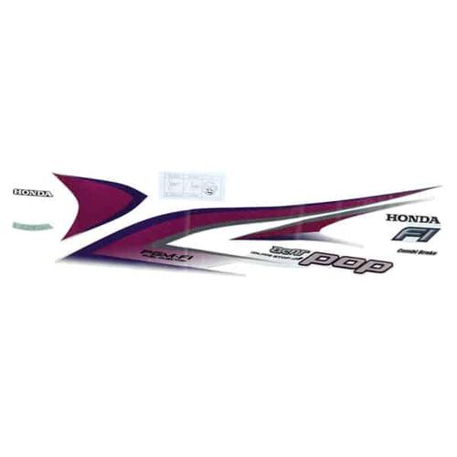 Gambar Sticker Body Kiri (Stripe Set L White) - BeAT POP eSP dari Honda Cengkareng Kota Tangerang Tokopedia