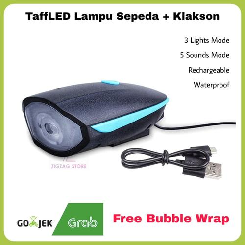 Foto Produk Senter Sepeda Depan + Klakson Waterproof TaffLED dari ZigZag-Store