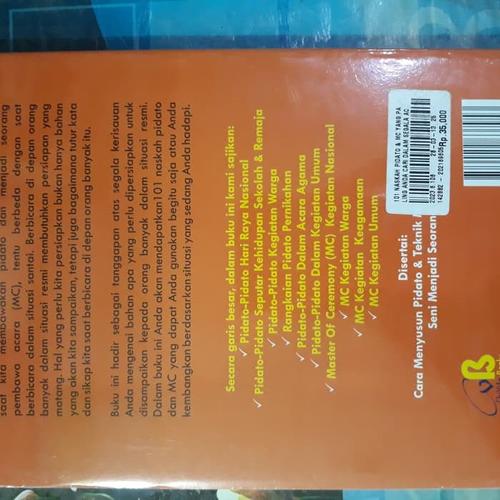 Jual Termurah Baru Buku 101 Naskah Pidato Dan Mc Jakarta Timur Rudipudjiastuti Tokopedia