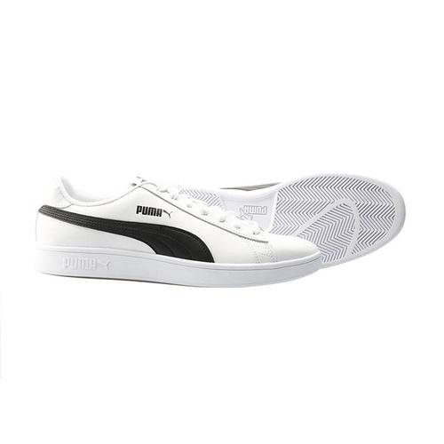 puma smash v2 white black
