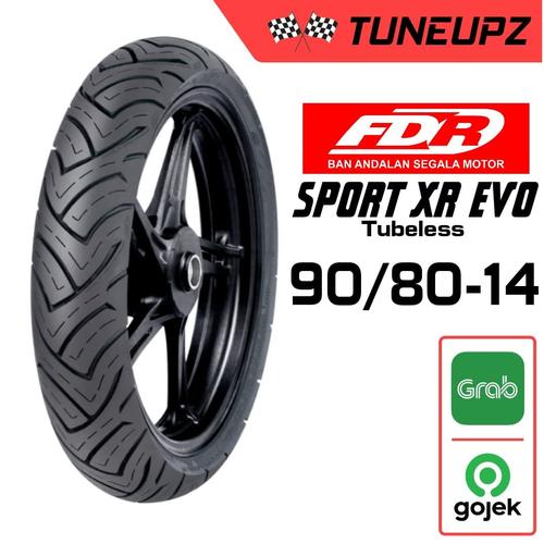 Gambar FDR 90/80-14 SPORT XR EVO TUBELES BAN LUAR DEPAN/BELAKANG MOTOR MATIC dari tuneupz Kota Bandung Tokopedia