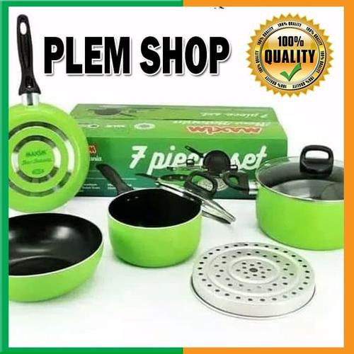 Gambar PANCI SET TEFLON MAXIM NEW HALANIA 7IN1-WAJAN-PENGGORENGAN-ANTILENGKET dari PlemShop undefined Tokopedia
