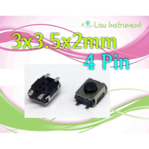 Jual Micro Switch 4 PIN Tactile Touch Push Button 3x3.5x2mm SMD SMD4