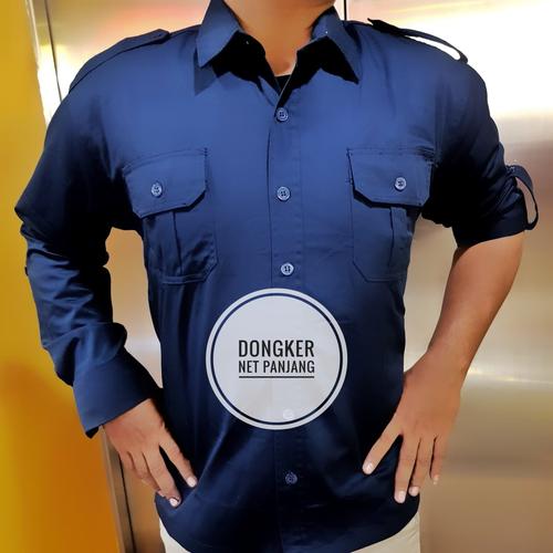 Foto Produk Seragam Baju Kemeja Panjang Trans TV Net TV Hitam Biru Navy PDH PDL - M dari Top Star