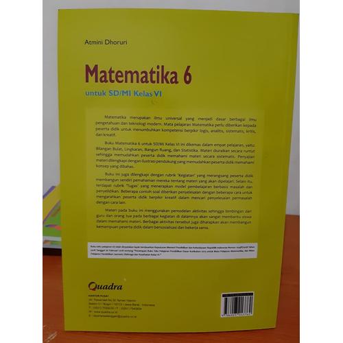 Jual Buku Sd Kelas 6 Matematika 6 Untuk Sd Mi Kelas Vi Quadra Jakarta Selatan Jaka Rahayu Tokopedia