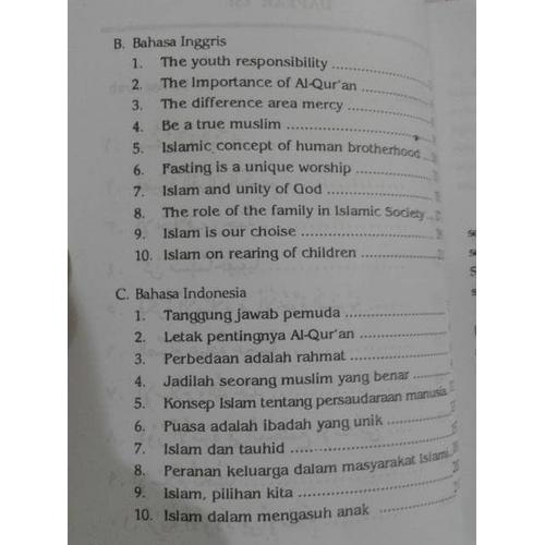Jual Terbaru Naskah Buku Contoh Pidato Masa Kini Pidato 3 Bahasa Arab Jakarta Pusat Kenzie Kuswandari Tokopedia