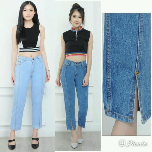 Jual el Celana Slit Boyfriend warna 