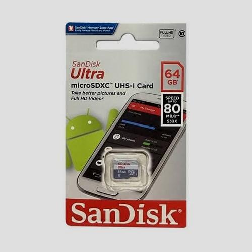 Foto Produk Micro SDXC UHS-1 Card sandisk 64GB 80MB/s dari Media Jayasindo