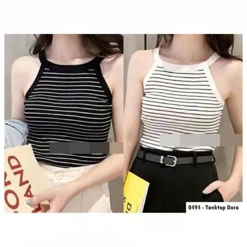 Foto Produk DORA TOP/TANKTOP DORA STIPE ATASAN WANITA SALUR ATASAN CEWEK TERMURAH dari WJCollection