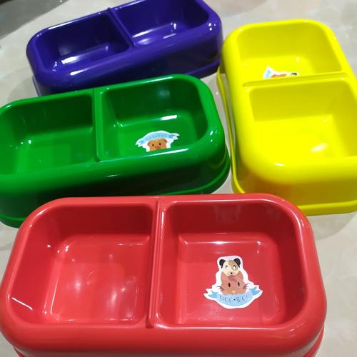 Foto Produk Tempat Makan Tempat Minum Kucing Anjing Kelinci Musang Double Bowl Bsr dari Brother Petshop