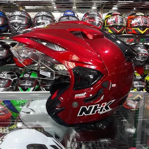 Jual Helm Nhk Predator Crypton Red Maroon Double Visor Merah Marun Kota Bekasi Doctor Helm Tokopedia