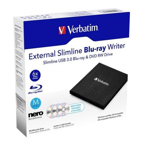 Promo Verbatim External Slimline Bluray Writer usb 3.0 bluray&DVD RW