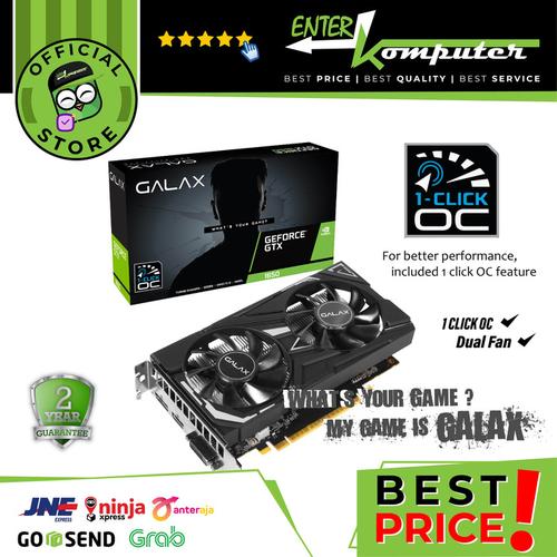 Foto Produk GALAX Geforce GTX 1650 4GB DDR5 (1-Click OC) - DUAL FAN - Garansi 2 Th dari Enter Komputer Official