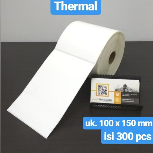Foto Produk LABEL BARCODE 100 X 150 KERTAS STICKER THERMAL 100x150 mm (300 pcs) dari Barcode Official Store