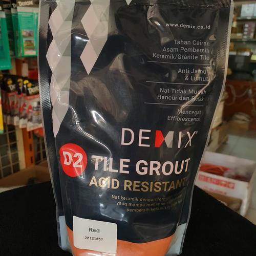 Jual Semen Nat Keramik Demix D2 Red / Oker Keramik (Tahan Cairan Asam