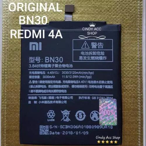 Foto Produk Baterai Battery Batre Original Xiaomi Redmi 4A BN30 BN 30 dari Cindy acc shop