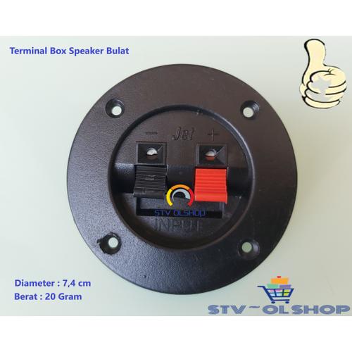 Jual Terminal Speaker Bulat 2 Pin / Terminal Box Speaker Japit Bulat 2 ...