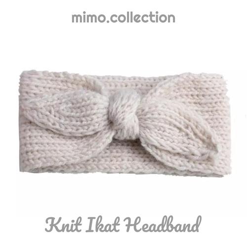 Foto Produk Knit ikat Baby Headband Bando Bandana Rajut Knot Turban Anak Bayi - Beige dari Mimo collection