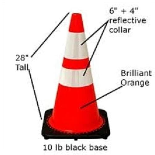 Jual TRAFFIC CONE BASE HITAM RUBBER MURAH K3 RAMBU SAFETY CONE 75CM ...