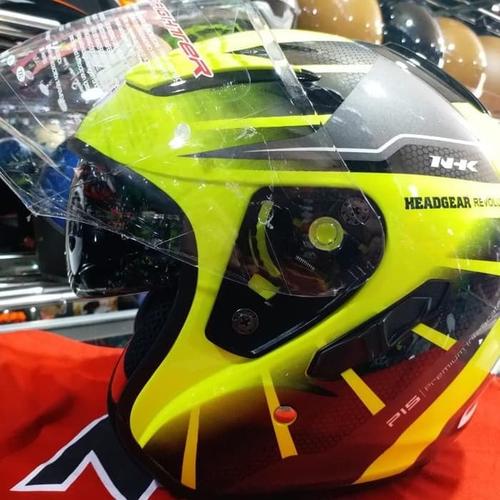 Jual Helm NHK R1 Octarium Black Yellow Fluo SE R-1 Double Visor - Kota ...