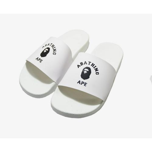 SANDAL SLIDE PRIA BAPE MIRROR IMPORT PREMIUM FULL WHITE 40 di Republic Outwear Tokopedia