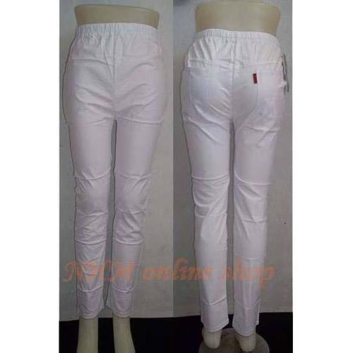 Gambar Celana Panjang Wanita Muslim Putih, Celamis putih - Hitam dari NHM online shop undefined Tokopedia