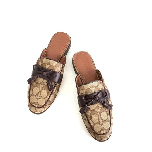 Signature Jacquard Stassi Slide Coach Shoes Nwt Coach Size 55