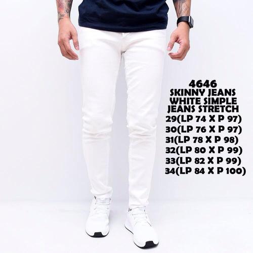Jual SKINNY JEANS WHITE SIMPLE CELANA 