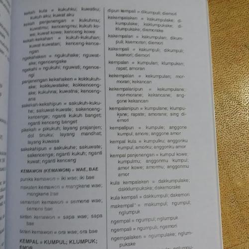 kamus bahasa jawa krama