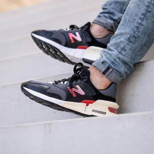 new balance 997s black red
