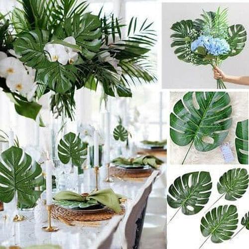 Foto Produk DAUN MONSTERA DAUN PLASTIK DEKORASI BUNGA PLASTIK ARTIFICIAL PESTA - VARIASI B dari Ditari shop