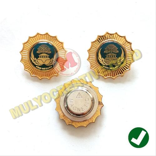 lencana asn korpri golongan 3 pin logo abdi negara pin magnet 3pcs