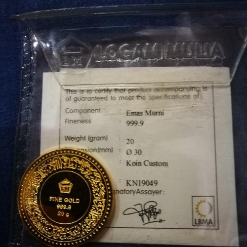 Jual Logam Mulia Antam Koin Custom 20 Gram Kota Medan Toko Mulia Abadi Jaya 