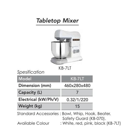 Jual KB7LT 7 Liter Mixer With Bowl, Whisk, Hook, Beater Merk King