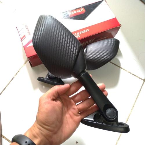 Jual spion r25 nmax carbon karbon pendek kaca biru - Jakarta Barat