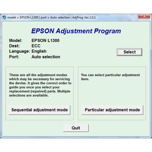Jual JUAL RESETTER EPSON L1300 PROGAM 