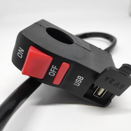 Jual Saklar On Off Plus USB COCOK UNIVERSAL ALL MOTORSPORT BEBEK MATIC ...