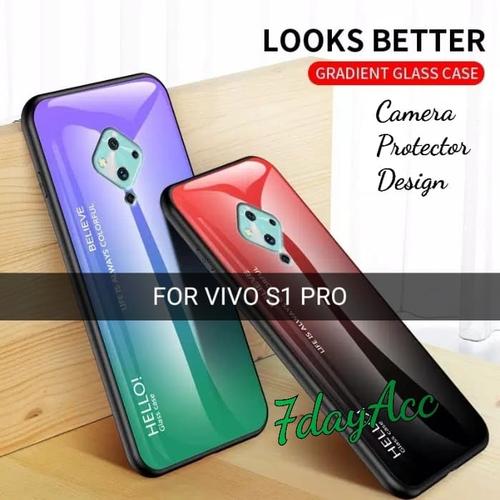 Foto Produk VIVO S1 PRO HARD CASE GLASS MOTIF GRADIENT WARNA ANTI BARET S1PRO dari 7dayAcc