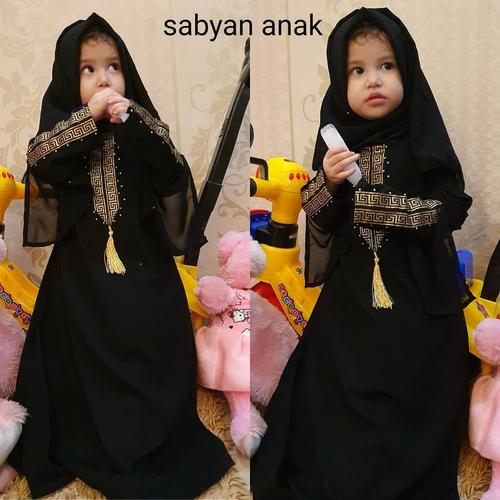 Foto Produk Abaya Gamis syari asdf hitam arab sabyan anak dari GrosirAbaya