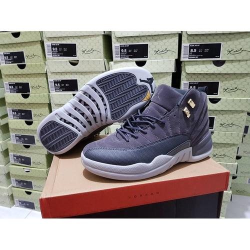 air jordan 12 dark grey suede 