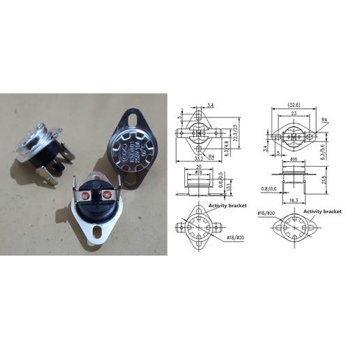 Handleiding KSD301/KSD303 45C-150C 50C 55C 60C 65C 70C 75C 80C 85C 90C 95C Graden Celsius Thermostaat Temperatuurschakelaar Resetten(50C,5PCS