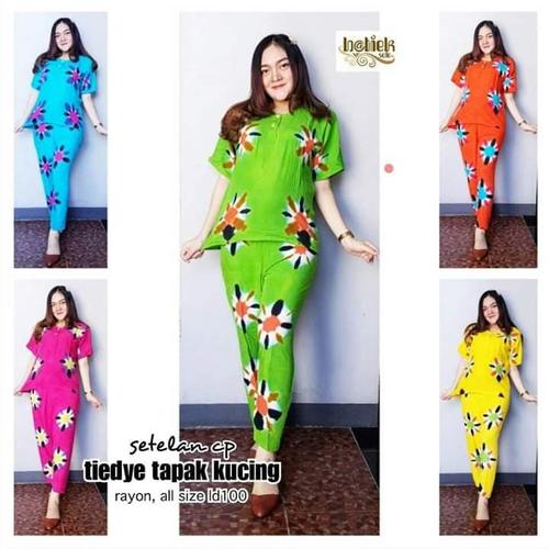 Foto Produk Setelan celana batik / piyama batik / baju tidur wanita dari RisqianaBatik