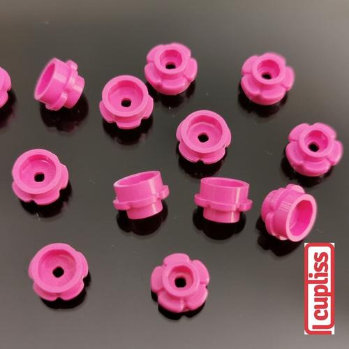 Gambar x2 LEGO Parts 6209679 Plate Round 1x1 with Flower Edge Dark Pink dari Cupliss undefined Tokopedia
