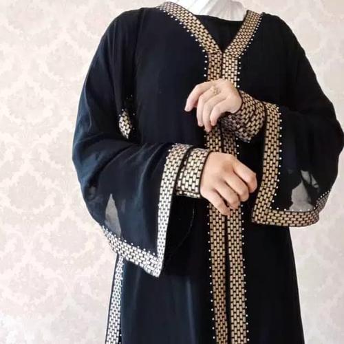 Foto Produk baju muslim abaya gamIs hitam Arab Saudi syari asdf dari GrosirAbaya