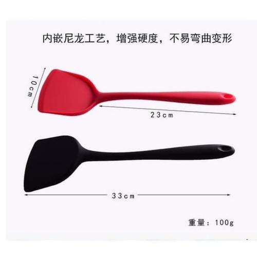 Foto Produk Spatula goreng silikon sodet sutil food grade - Hitam dari aga wholesale