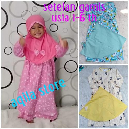 Foto Produk gamis anak muslim anak setelan anak lucu - Size M, Pilih Motif dari widy aqila store