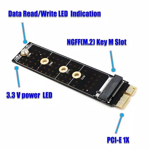Foto Produk Adapter Slot PCIE 1X to SSD M.2 NVME Support PCI-E x1 dari mikara