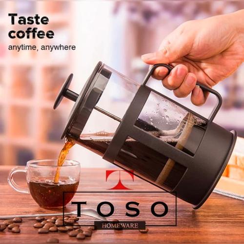 Foto Produk Tea Coffee Plunger 6Cups French Press Saringan Kopi Teh 600ml CF600ml dari Toso Official