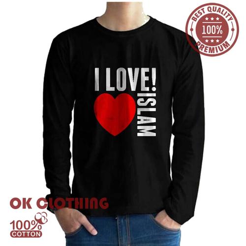Jual Kaos Panjang Islami Long Sleeve I Love Islam Kab Bekasi Ok Clothing Tokopedia