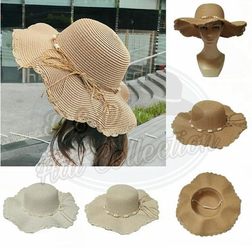 Jual Topi Pantai Gelombang Import Manik Kayu Tali Kecil Topi Fashion Wanita Kab Bandung D D Hat Collection Tokopedia